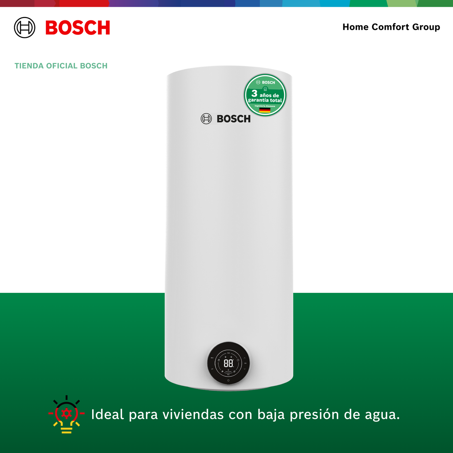 CALENTADOR ELÉCTRICO DE ACUMULACIÓN 120 LITROS 220 VOLTIOS SMARTTANK BOSCH