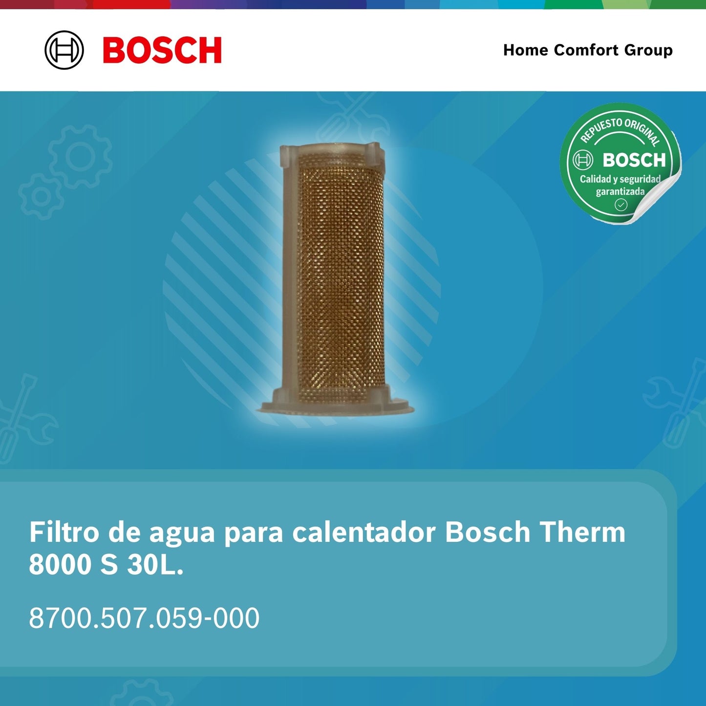 FILTRO DE AGUA BOSCH THERM 8000 30 LTS