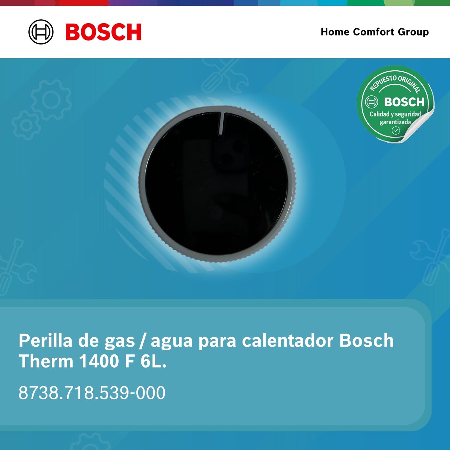 PERILLA AGUA/GAS PARA CALENTADOR BOSCH 6 LITROS THERM 1400F