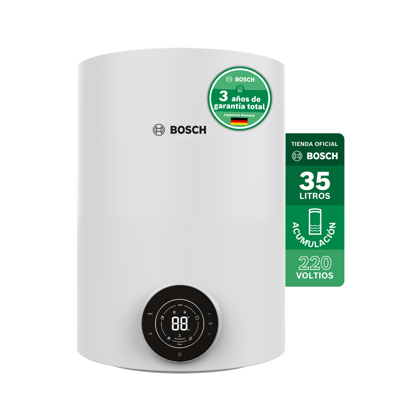CALENTADOR ELÉCTRICO DE ACUMULACIÓN BOSCH  35 LITROS 120 VOLTIOS SMARTTANK BOSCH