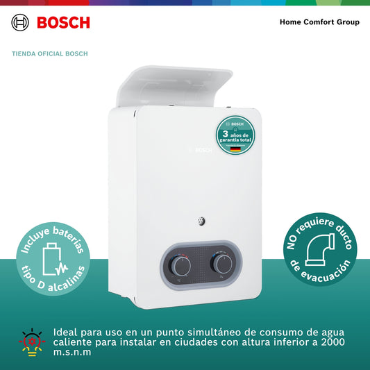 CALENTADOR DE PASO A GAS  BOSCH 5.5 LITROS THERM 1500 NUEVO MODELO