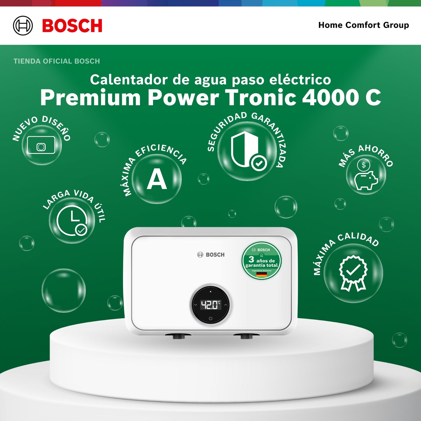 CALENTADOR ELECTRICO  DE PASO BOSCH 12 KW  TRONIC 4000 C