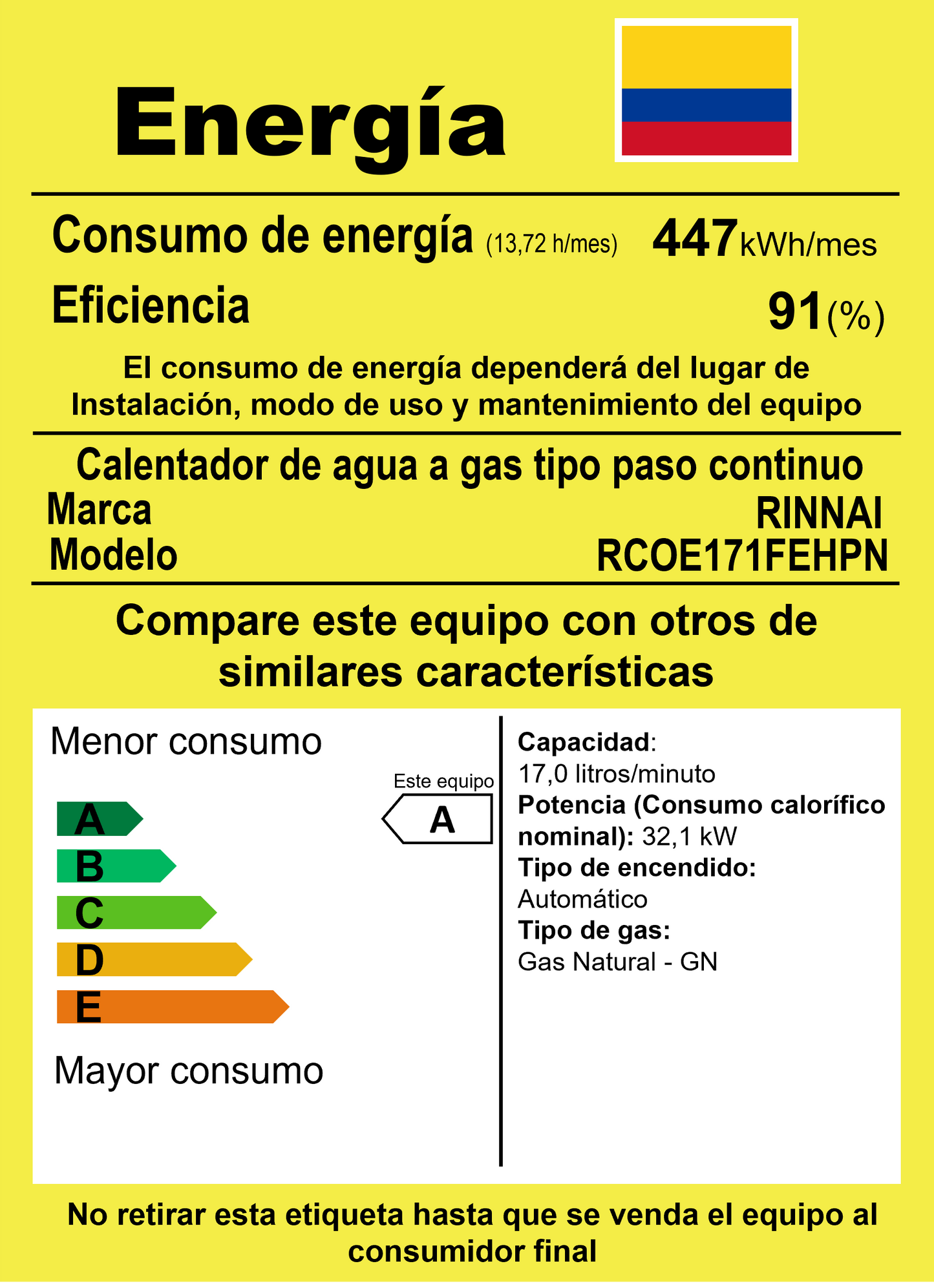 CALENTADOR DE PASO DE AGUA 17 LITROS TIRO FORZADO GAS NATURAL NEGRO