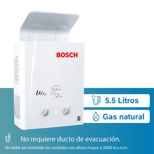 CALENTADOR DE PASO A GAS BOSCH 5.5 LITROS THERM 1000 O