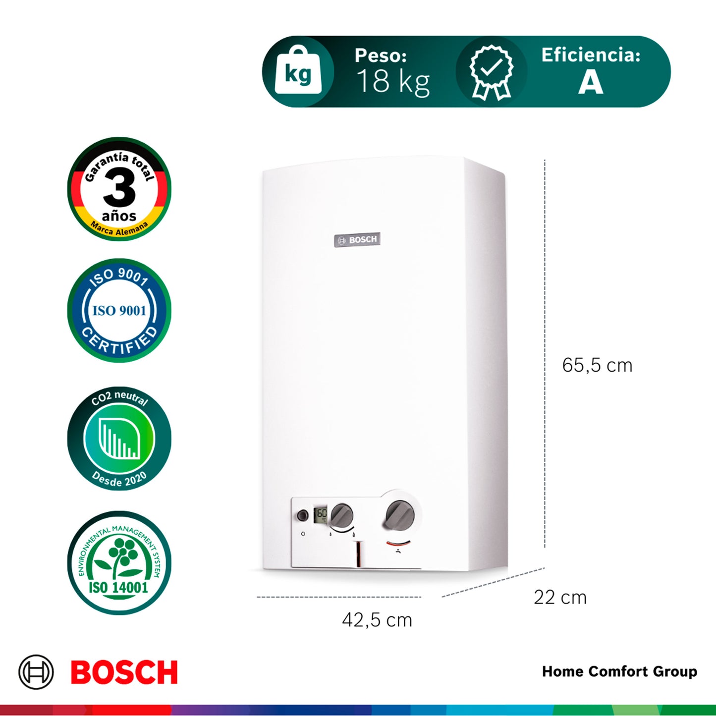 CALENTADOR PASO 16 LITROS GAS NATURAL TIRO NATURAL AQUA PLUS 4000