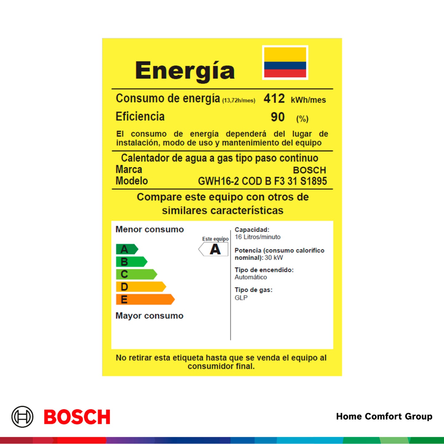 CALENTADOR PASO 16 LITROS GAS NATURAL TIRO NATURAL AQUA PLUS 4000