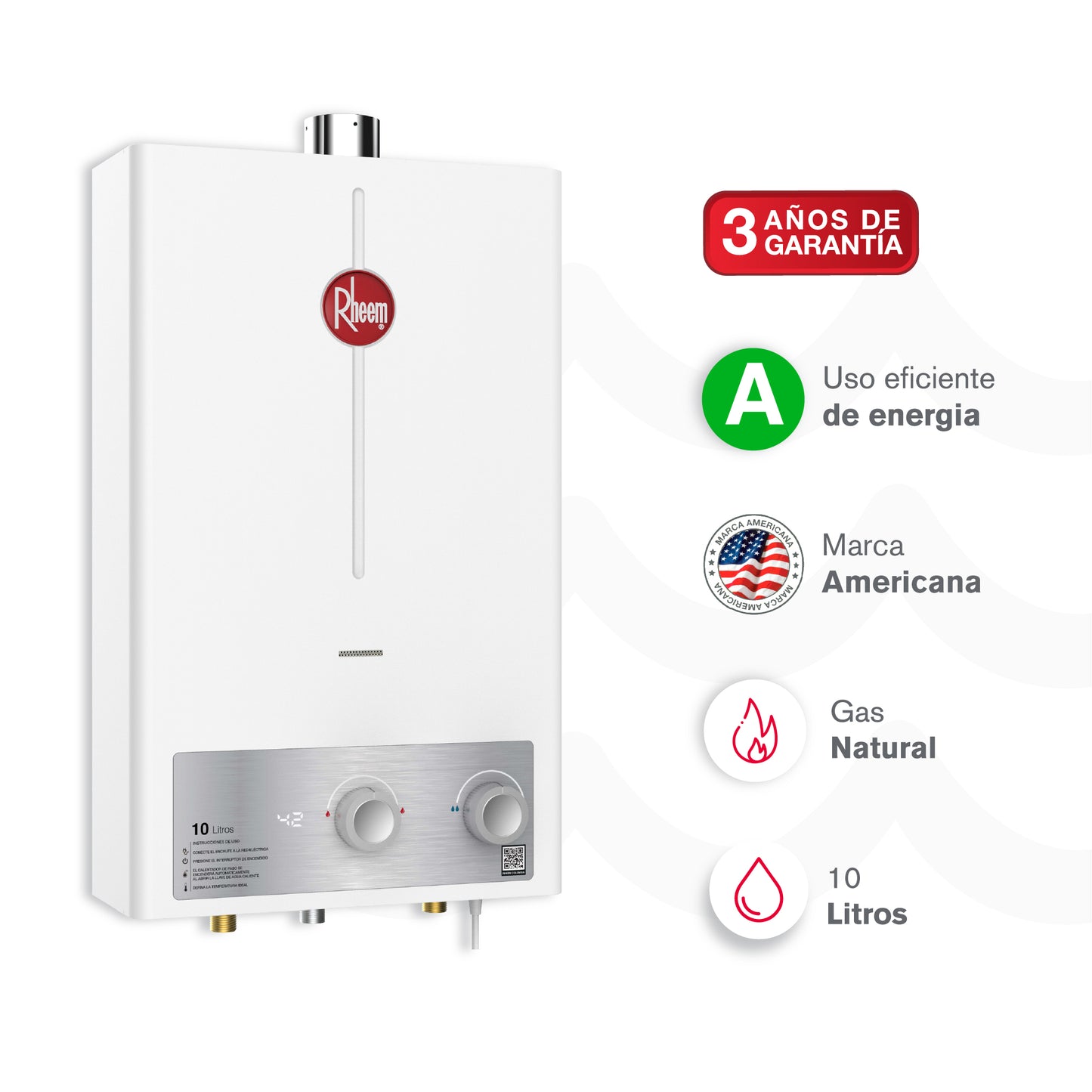 CALENTADOR 10 LITROS TIRO FORZADO MECANICO RHEEM