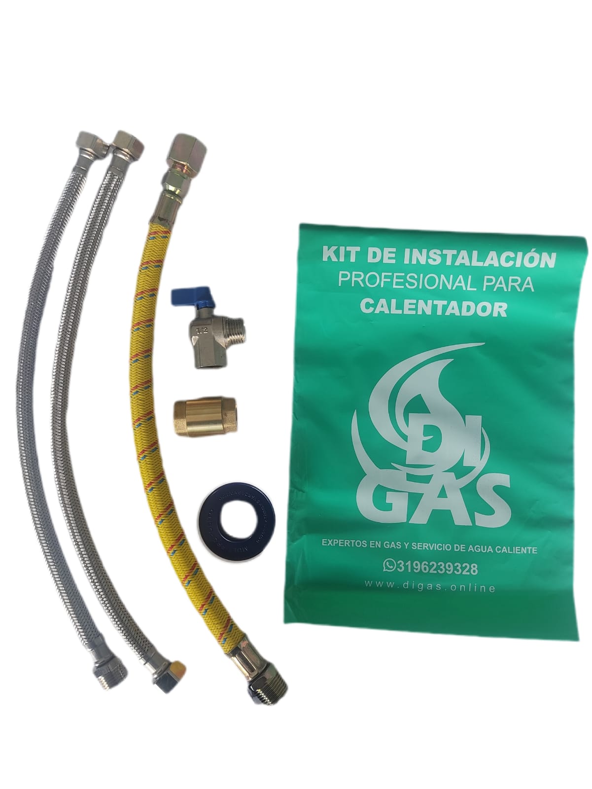 KIT DE INSTALACION PROFESIONAL FLUJO MEDIO PARA  CALENTADOR