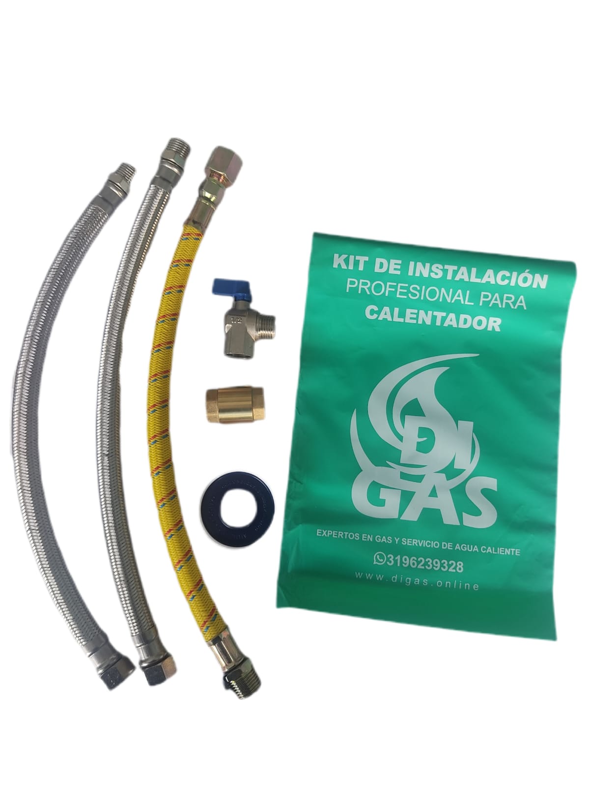 KIT DE INSTALACION PROFESIONAL FLUJO MAYOR  PARA CALENTADOR
